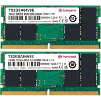 Transcend TS4GSA64V8E module de mémoire 32 Go 1 x 32 Go DDR5 4800 MHz, Mémoire vive Vert, 32 Go, 1 x 32 Go, DDR5, 4800 MHz, 262-pin SO-DIMM