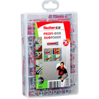 fischer Profi-Box DuoPower, Cheville Gris clair/Rouge