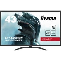 iiyama G-Master Red Eagle G4380UHSU-B1 43" 4K UHD Moniteur gaming  Noir, 4K, 144Hz, HDMI, DisplayPort, USB, Audio, FreeSync