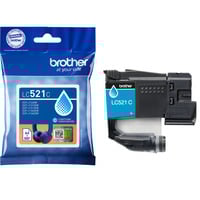 Brother LC521C Cartouche d'encre originale - Cyan Cyan, 1 pièce(s), 500 pages, Paquet unique