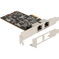 DeLOCK Carte PCI Express x2 vers 2 x RJ45 2,5 Gigabit, Carte réseau 