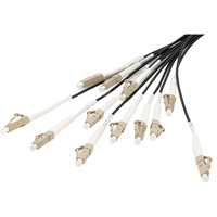 Digitus Câble breakout universel en fibre optique, duplex, connecteur LC/UPC, multimode OM4 Noir
