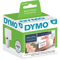 Dymo LW - Étiquettes multi-usages - 54 x 70 mm - S0722440 Blanc, Blanc, Imprimante d'étiquette adhésive, Papier, Permanent, LabelWriter, 5,4 cm