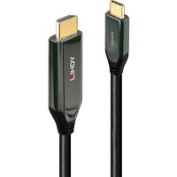 Lindy Câble adaptateur USB Type C vers HDMI 8K60, 2m Noir, 2m, 2.0/3.2 Gen 2 (3.1 Gen 2), USB Type-C, Sortie HDMI, 7680 x 4320 pixels