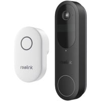 Reolink D340B w/ Chime + 64GB SD système vidéophone 4 MP Noir, Sonnette de porte 4 MP, 2048 x 2048 pixels, CMOS, 25,4 / 3,11 mm (1 / 3.11"), 15 ips, 180°
