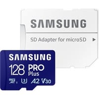 SAMSUNG PRO Plus 128 Go microSDXC (2023) , Carte mémoire Bleu, UHS-I U3, Class 10, V30, A2