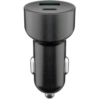 goobay chargeur rapide voiture double USB USB-C PD (Power Delivery) Noir
