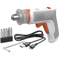 BLACK+DECKER Tournevis hexagonal sans fil pour meubles BCRTA01 Blanc/Orange