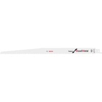 Bosch 2 608 654 763 Lame de scie sauteuse, à chantourner et sabre Lames de scie sabre Bimétal 5 pièce(s) Lames de scie sabre, Panneau aggloméré, Epoxy, Plastique renforcé en fibre de verre, Métal, Tuyau, Profil, Bois,..., Bimétal, Acier inoxydable, 4,3 mm, 25 cm