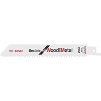 Bosch Lame de scie sabre S 922 HF Flexible pour bois et métal, 100 pièces 