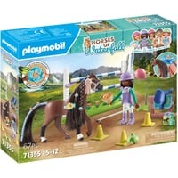 PLAYMOBIL Horses of Waterfall - Zoe & Blaze avec parcours d'obstacles, Jouets de construction 71355