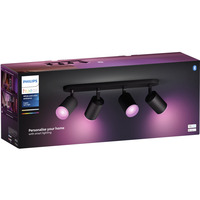 Philips Hue White & Color Ambiance Fugato spot 4 pièces, Lumière LED Noir