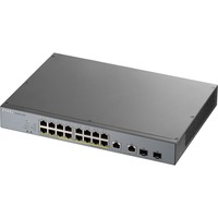 Zyxel GS1350-18HP-EU0101F commutateur réseau Géré L2 Gigabit Ethernet (10/100/1000) Connexion Ethernet, supportant l'alimentation via ce port (PoE) Gris, Switch Géré, L2, Gigabit Ethernet (10/100/1000), Connexion Ethernet, supportant l'alimentation via ce port (PoE), Grille de montage