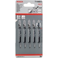 Bosch 2 608 630 310 Lame de scie sauteuse, à chantourner et sabre Lames de scie sauteuse Acier fin au carbone 5 pièce(s) Lames de scie sauteuse, Bois, Acier fin au carbone, 2 mm, 8,3 cm, 5 pièce(s)