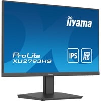 iiyama ProLite XU2793HS-B7 écran plat de PC 68,6 cm (27") 1920 x 1080 pixels Full HD LED Noir Moniteur Noir (Mat), 68,6 cm (27"), 1920 x 1080 pixels, Full HD, LED, 1 ms, Noir