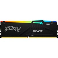 Kingston FURY FURY Beast 32 Go 5600 MT/s DDR5 CL40 DIMM RGB, Mémoire vive Noir, 32 Go, 1 x 32 Go, DDR5, 288-pin DIMM