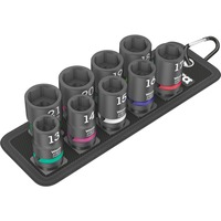 Wera Ceinture C Impaktor 1 jeu de douilles, 1/2", Clés mixtes à cliquet Noir, 9 pièces, pour clés à chocs
