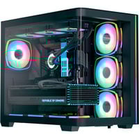 Aerocool P500C EVO-G-BK-v1 boîtier midi tower Noir | 2x USB-A | 1x USB-C | RGB | Verre Trempé