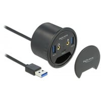 DeLOCK Hub USB 3 ports 1x Typ-C + 2x Typ-A + HD-Audio