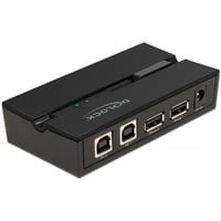 DeLOCK Switch 2 USB 2.0, Switch USB Noir