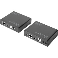 Digitus Ensemble d'extension KVM HDMI 4K HDBaseT 2.0, Extension HDMI Noir