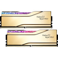G.Skill 64 Go DDR5-6000 (2x 32 Go) Kit, Mémoire vive Or, F5-6000J2636H32GX2-TR5NG, Trident Z5 Royal Neo, EXPO