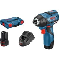 Bosch Visseuse à chocs sans fil GDR 12V-110 Professional Bleu/Noir, Douille à choc, Noir, Bleu, 1/4", 3100 tr/min, 110 N·m, 1200 tr/min