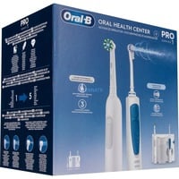 Braun Idropulsore Health Center Adulte Brosse à dents rotative oscillante Bleu, Blanc, Soins buccaux Blanc, Adulte, Brosse à dents rotative oscillante, Bleu, Blanc, 2 min, 30 sec, Blanc, Rond
