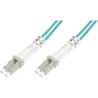 Digitus Câble de raccordement LWL, duplex, connecteur LC > LC, multimode OM3 Turquoise
