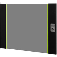 Digitus Porte avant en verre pour armoire murale 19" 9U série Unique, Panneau avant Noir