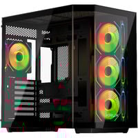 Krux Empero boîtier midi tower Noir | 2x USB-A | 1x USB-C | RGB | Verre Trempé
