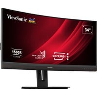 ViewSonic VG3456C écran plat de PC 86,4 cm (34") 3440 x 1440 pixels UltraWide Quad HD LED Noir Moniteur incurvé Noir (Mat), 1x DisplayPort, 2x HDMI, 1x USB-C, 4x USB-A, 1x RJ-45, 86,4 cm (34"), 3440 x 1440 pixels, UltraWide Quad HD, LED, 5 ms, Noir