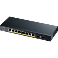 Zyxel GS1100-10HP v2, Switch Non-géré, Gigabit Ethernet (10/100/1000), Connexion Ethernet, supportant l'alimentation via ce port (PoE), Montage mural