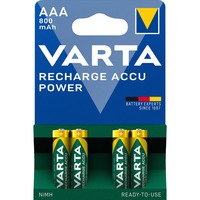Varta -56703B Piles domestiques, Batterie Batterie rechargeable, AAA, Hybrides nickel-métal (NiMH), 1,2 V, 4 pièce(s), 800 mAh