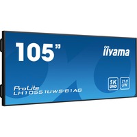 iiyama ProLite LH10551UWS-B1AG, Affichage public Noir, HDMI, DisplayPort, USB-C, Audio, RJ-45 (LAN)