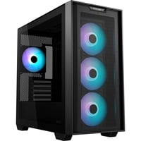 ASUS A21 PLUS Noir boîtier mini tower Noir | 2x USB-A | RGB | Verre Trempé