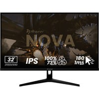 Arozzi Nova 32T2K180 31.5" Moniteur gaming Noir, 1x DisplayPort, 2x HDMI, 180 Hz