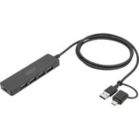 Digitus Hub USB 3.0 4 ports ligne fine Noir