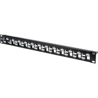 Digitus Panneau de brassage modulaire, 24 ports, non équipé, décalé Noir