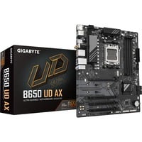 GIGABYTE B650 UD AX Carte Mère - Prend en charge les processeurs AMD Ryzen Série 9000, VRM 6+2+2 phases, jusqu'à 7600MHz DDR5 (OC), 1x PCIe 5.0 + 2x PCIe 4.0 M.2, LAN GbE, Wi-Fi 6, USB 3.2 Gen 2 carte mère socket AM5 Noir/gris, VRM 6+2+2 phases, jusqu'à 7600MHz DDR5 (OC), 1x PCIe 5.0 + 2x PCIe 4.0 M.2, LAN GbE, Wi-Fi 6, USB 3.2 Gen 2, AMD, Emplacement AM5, AMD Ryzen 7000 Series, AMD Ryzen 8000 Series, AMD Ryzen 9000 Series, Emplacement AM5, DDR5-SDRAM, 256 Go