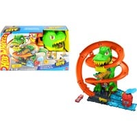 Hot Wheels City – T-Rex Bataille de Feu, Circuit Piste de véhicules de jeu, 4 an(s), Plastique, Multicolore