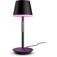 Philips Hue Lampe à poser portable Hue Go Noir, Philips Hue White and Color ambiance Lampe à poser portable Hue Go, Lampe de table intelligente, Bluetooth/Zigbee, Noir, LED, Métal, Ampoule(s) non remplaçable(s)