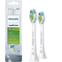 Philips Sonicare W2 Optimal White HX6062/10 Lot de 2 + blanc + têtes de brosse soniques, Tête brosse à dent électrique Blanc, 2 pièce(s), Blanc, Moyen, Série 2 plaque defense Série 2 plaque defense Série 3 gum health DiamondClean DiamondClean..., Normal, Clipsable