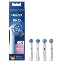 Procter & Gamble Sensitive Clean 4 pièce(s) Blanc, Tête brosse à dent électrique Blanc, 4 pièce(s), Blanc, 3 mois, Extra doux, Oral-B, Boîte