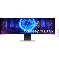 Samsung G95SD écran plat de PC 124,5 cm (49") 5120 x 1440 pixels Dual QHD OLED Argent Moniteur UltraWide gaming incurvé Argent, 1x DisplayPort, 1x HDMI, 1x Micro HDMI, 3x USB-C, 240 Hz, 124,5 cm (49"), 5120 x 1440 pixels, Dual QHD, OLED, 0,03 ms, Argent