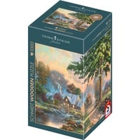 Schmidt Spiele Puzzle en bois Thomas Kinkade Studios : Au vieux ruisseau du moulin 