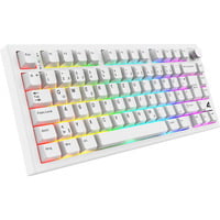 Sharkoon SKILLER SGK55W RGB clavier gaming Blanc, Layout DE (QWERTZ), Sharkoon Linéaire, 75%
