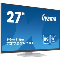 iiyama ProLite T2752MSC-W1 écran plat de PC 68,6 cm (27") 1920 x 1080 pixels Full HD LED Écran tactile Blanc Moniteur Blanc (mat), 68,6 cm (27"), 1920 x 1080 pixels, Full HD, LED, 5 ms, Blanc