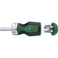 Bosch Tournevis à cliquet court + 6 embouts Vert/Noir