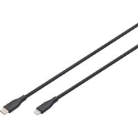 Digitus Câble en silicone USB 2.0 USB-C > Lightning, certifié MFI Noir